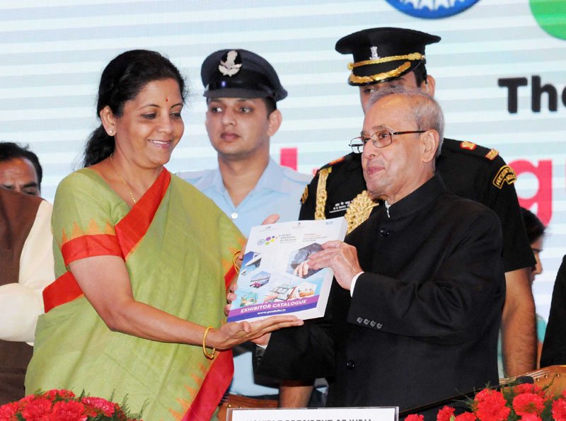 The President, Shri Pranab Mukherjee and the Minister of State for Commerce & I..