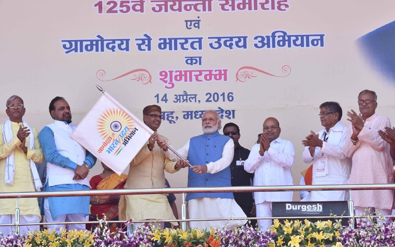 The Prime Minister, Shri Narendra Modi launching the “Gram Uday se Bharat Uday” Abhiyan, ..