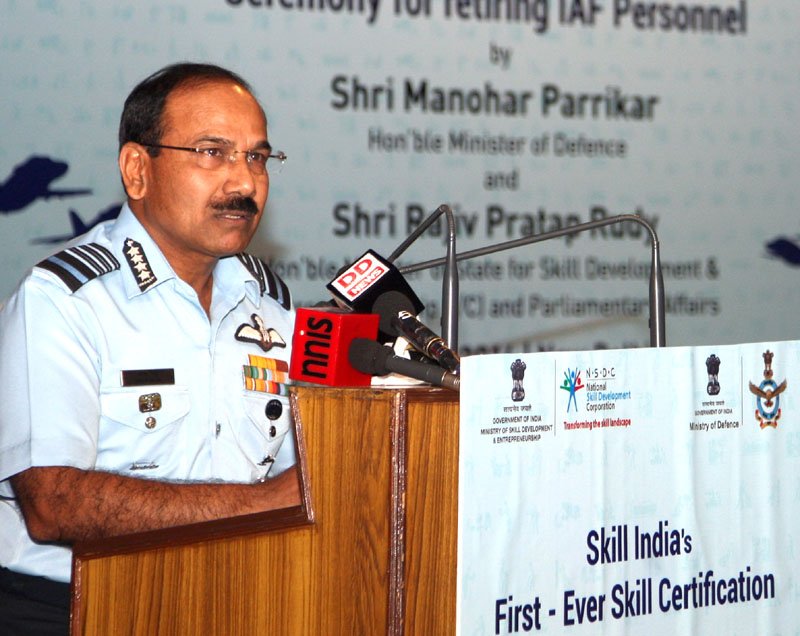 The Chief of the Air Staff, Air Chief Marshal Arup Raha addressing at the Skill India’s ..