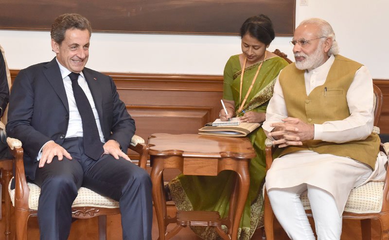 The former President of France, Mr. Nicolas Sarkozy calls on the Prime Minister, ..