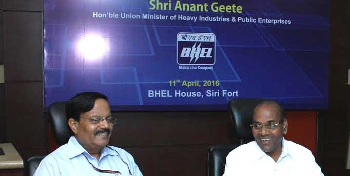 Anant Geete, Minister for HI&PE, reviews Performance of BHEL