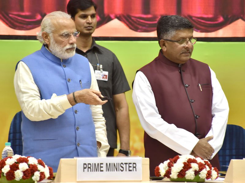 The Prime Minister, Shri Narendra Modi launching the e-NAM – the e-trading platform ..