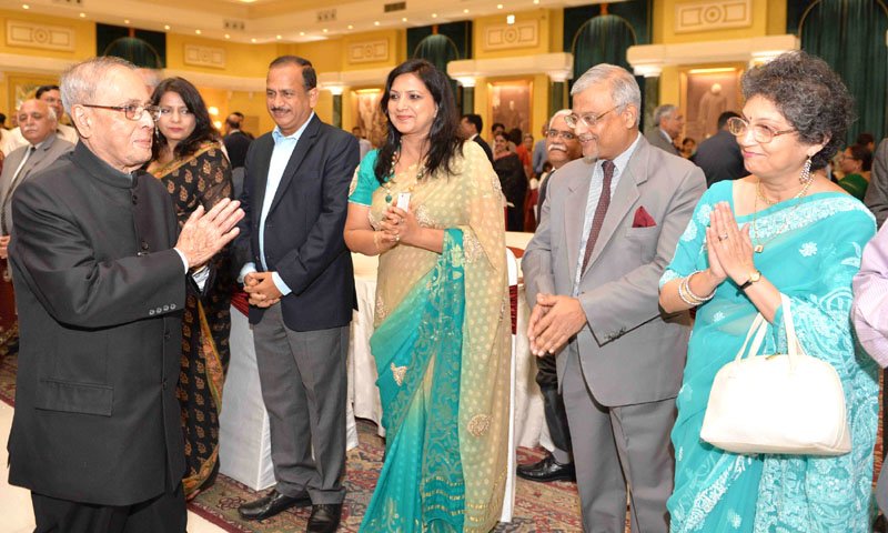 The President, Shri Pranab Mukherjee attending the reception organised on the..