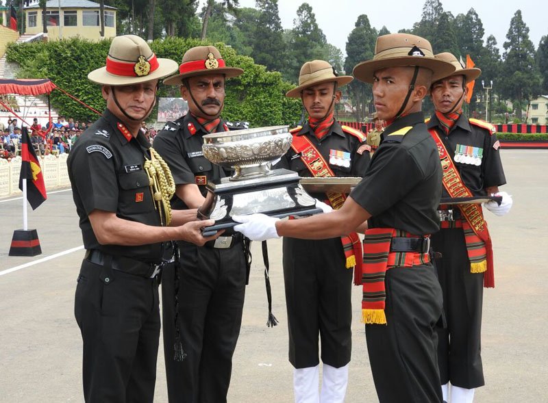 The Deputy Chief of Army Staff Lt. Gen. Subrata Saha presenting the trophy to ..