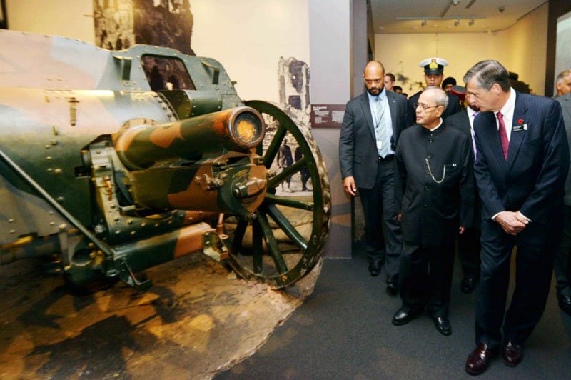 The President, Shri Pranab Mukherjee visiting the Auckland War Memorial Museum, ..