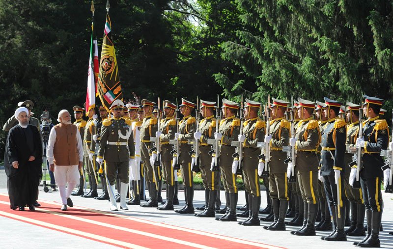 The Prime Minister, Shri Narendra Modi inspecting the ‘Guard of Honour’, during..