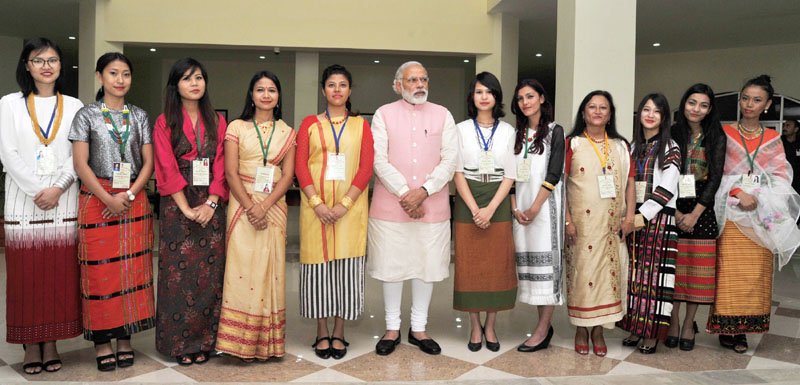 The Prime Minister, Shri Narendra Modi in a group photograph, at Shillong