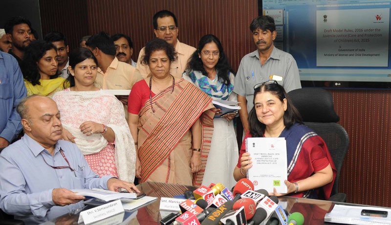 The Union Minister for Women and Child Development, Smt. Maneka Sanjay Gandhi ..