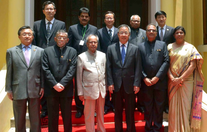 The President, Shri Pranab Mukherjee with the Party Secretary of Guangdong,..