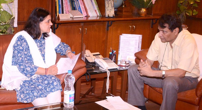 The Union Minister for Women and Child Development, Smt. Maneka Sanjay Gandhi ..