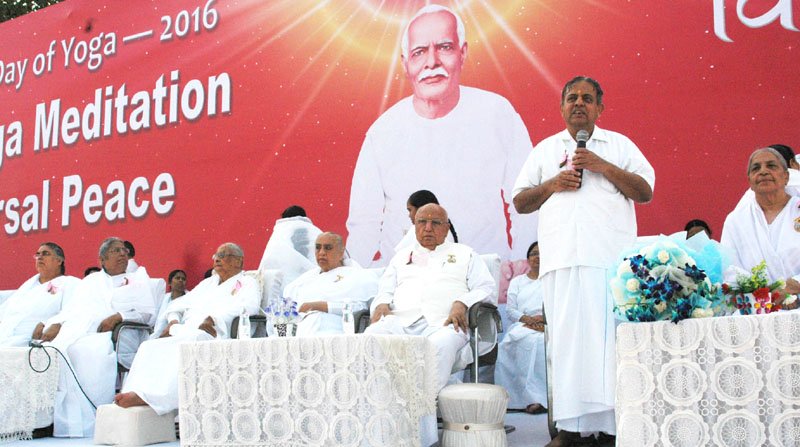 The President, VYASA and Chancellor, S-VYASA University, Dr. H.R. Nagendra addressing ..