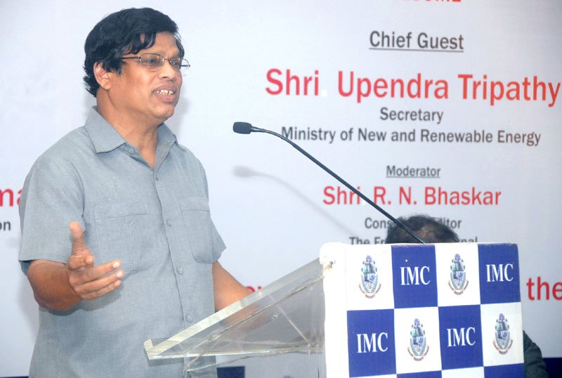 The Secretary, Ministry of New & Renewable Energy, Shri Upendra Tripathy addressing ..