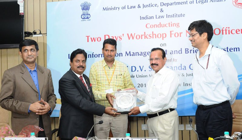 The Union Minister for Law & Justice, Shri D.V. Sadananda Gowda at the inauguration of ..