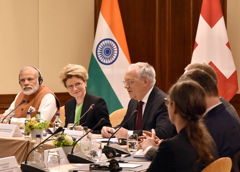 The Prime Minister, Shri Narendra Modi and the President of the Swiss Confederation, ..
