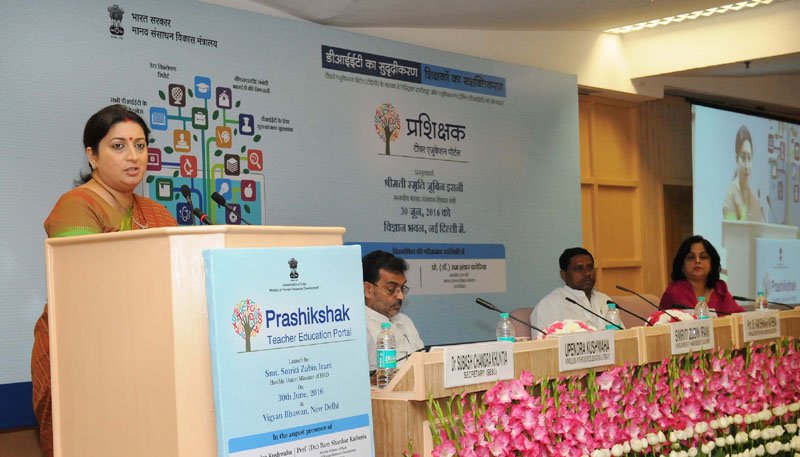 The Union HRD Minister launches ‘Prashikshak’- a teacher education portal
