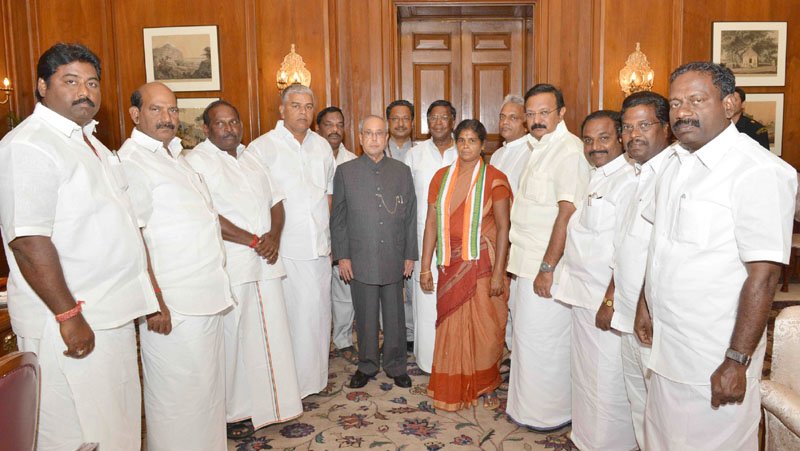 The Chief Minister of Puducherry, Shri V. Narayanasamy along with the Ministers..