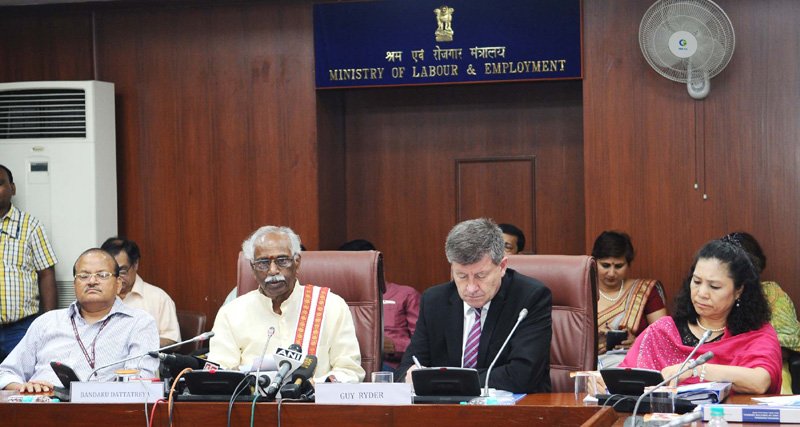 The Minister of State for Labour and Employment (Independent Charge), Shri Bandaru Dattatreya..