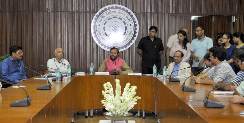 The Union Minister for Human Resource Development, Shri Prakash Javadekar speaking..