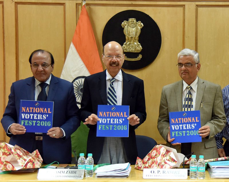 The Chief Election Commissioner, Dr. Nasim Zaidi releasing the document on ..