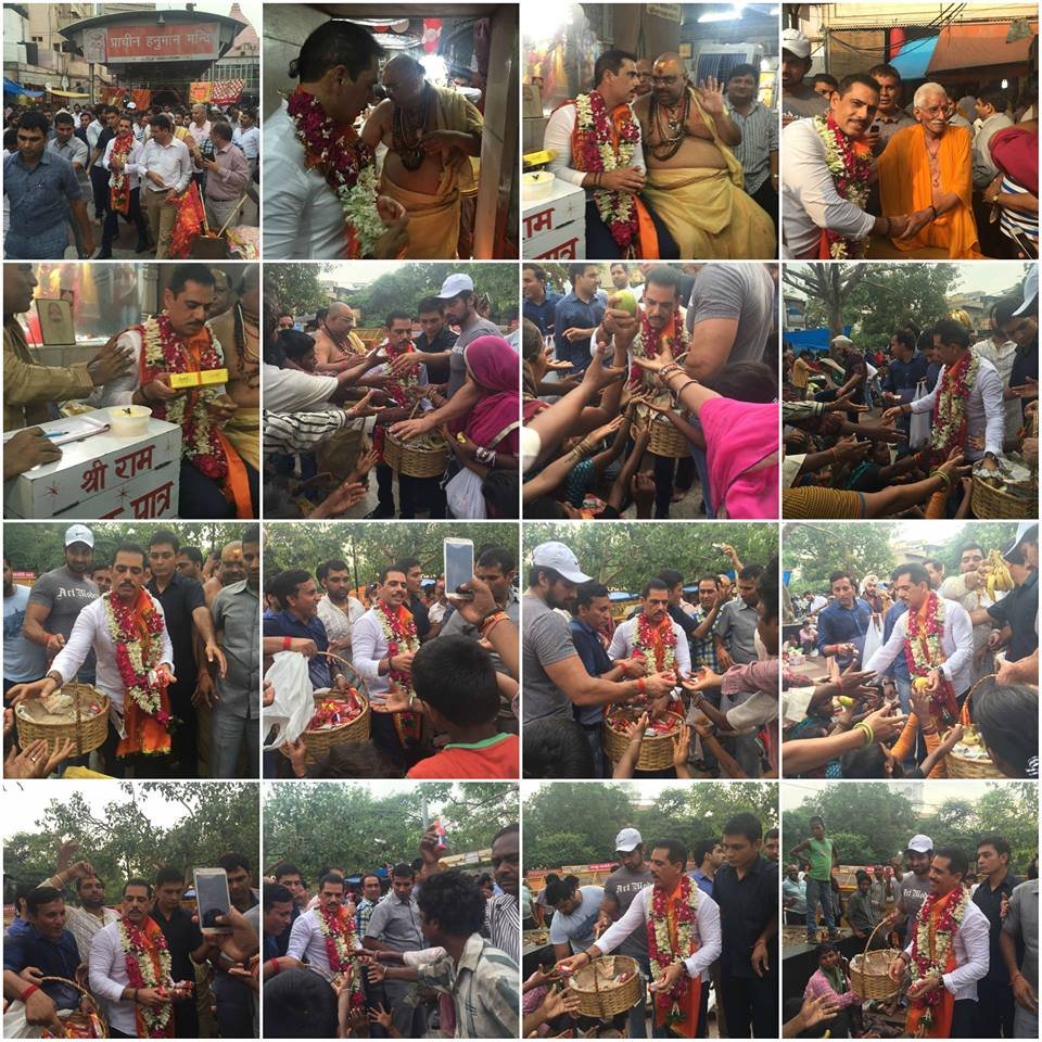 ROBERT VADRA VISITS THE WORLD FAMOUS  HANUMANJI MANDIR GETS IMMENSE SUPPORT AND LOVE