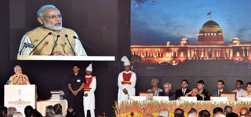 The Prime Minister, Shri Narendra Modi addressing the gathering at..