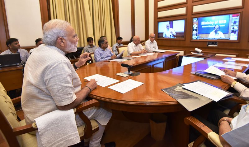 The Prime Minister, Shri Narendra Modi chairing fourteenth interaction ..
