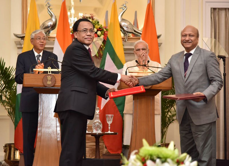 The Prime Minister, Shri Narendra Modi and the President of Myanmar, Mr. Htin Kyaw…