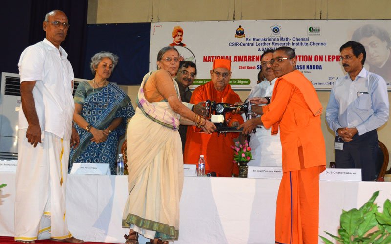 The Union Minister for Health & Family Welfare, Shri J.P. Nadda distributing the rehabilitation materials…