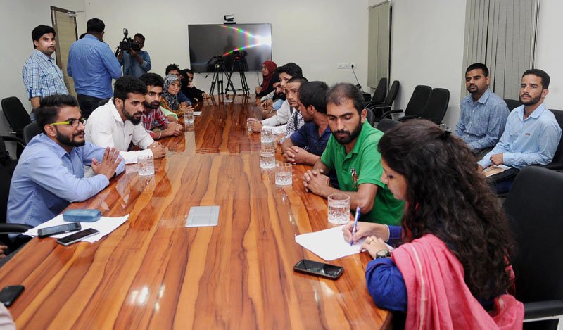 A group of students from Jammu and Kashmir studying in ..