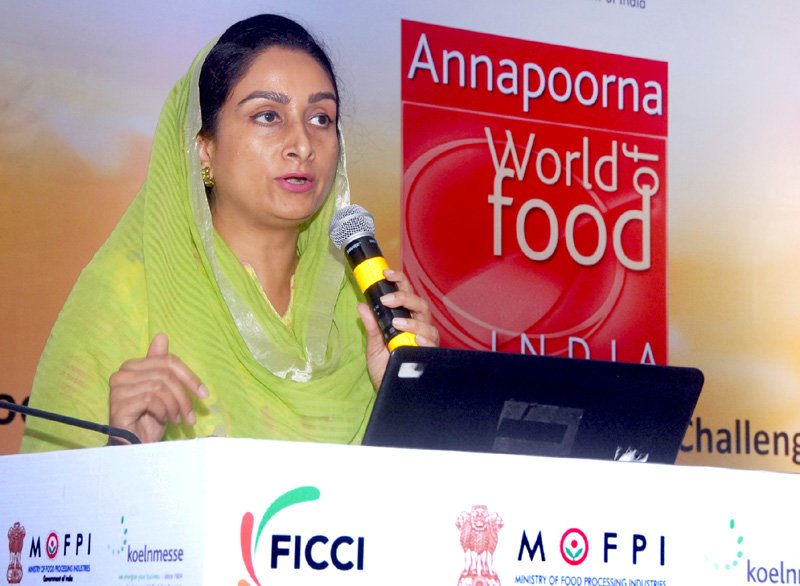 The Union Minister for Food Processing Industries, Smt. Harsimrat Kaur Badal ..