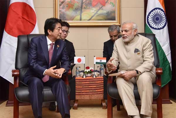 MODI,ABE REVIEW PROGRESS IN THE INDIA-JAPAN CIVIL NUCLEAR COOPERATION AGREEMENT..