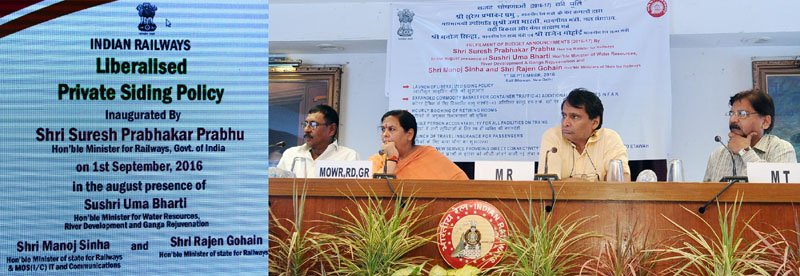 The Union Minister for Railways, Shri Suresh Prabhakar Prabhu launching..