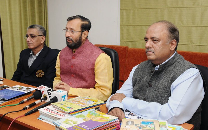 The Union Minister for Human Resource Development, Shri Prakash Javadekar addressing..