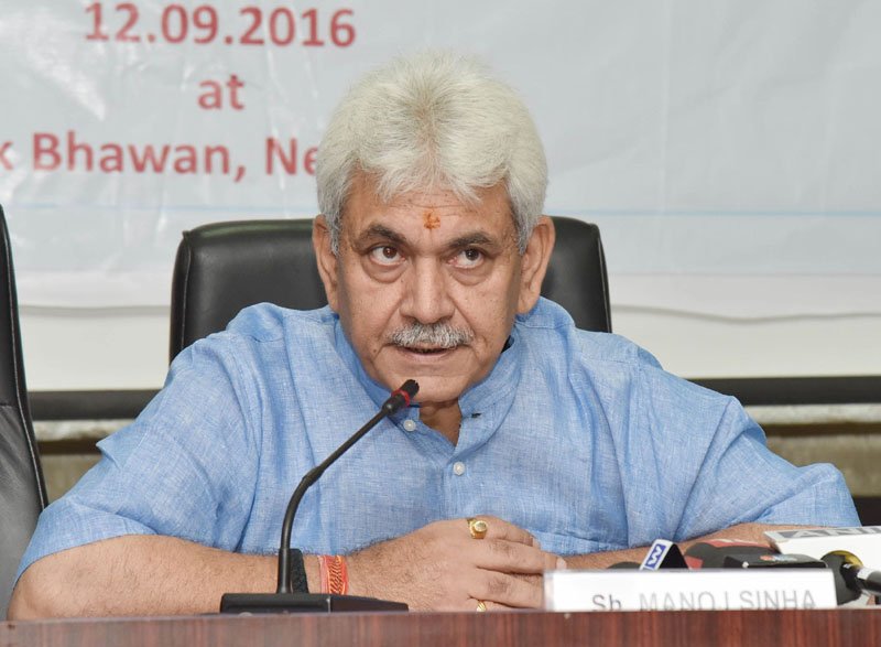 The Minister of State for Communications (Independent Charge) and Railways, Shri Manoj Sinha..