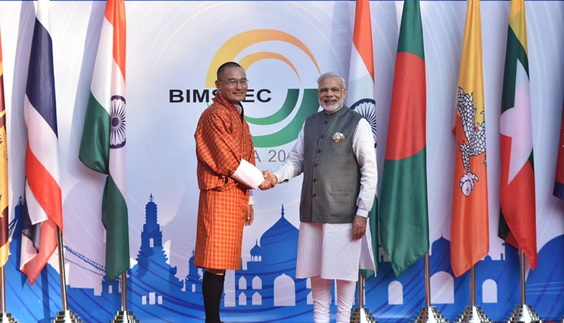 The Prime Minister, Shri Narendra Modi formally receives the BIMSTEC leader, in Goa