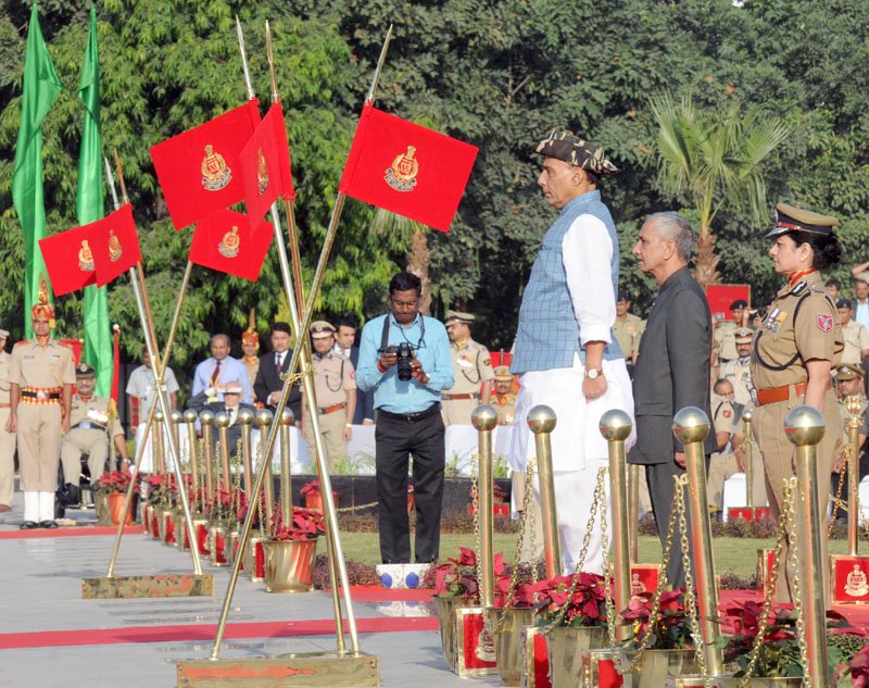 The Union Home Minister, Shri Rajnath Singh being given Guard of Honour at ..