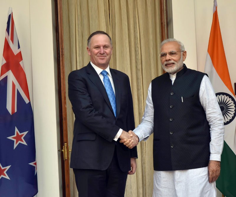 The Prime Minister, Shri Narendra Modi with the Prime Minister of New Zealand…