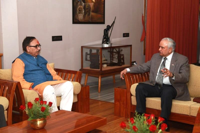 Dr. Mahendra Nath Pandey calls on the Governor of Mizoram