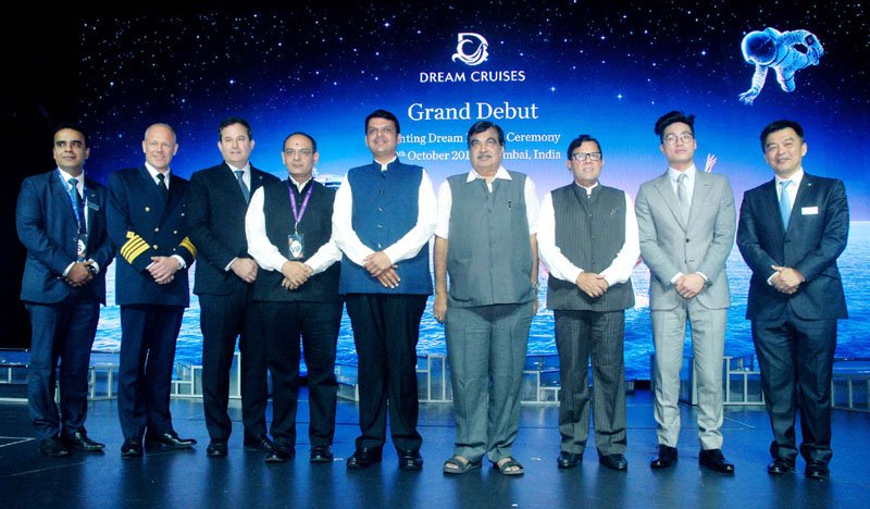 Nitin Gadkari at the Dream Cruises Genting Launch Ceremony