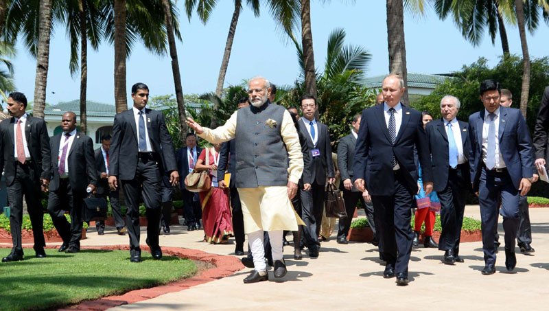 The Prime Minister, Shri Narendra Modi with the President of Russian Federation, ..