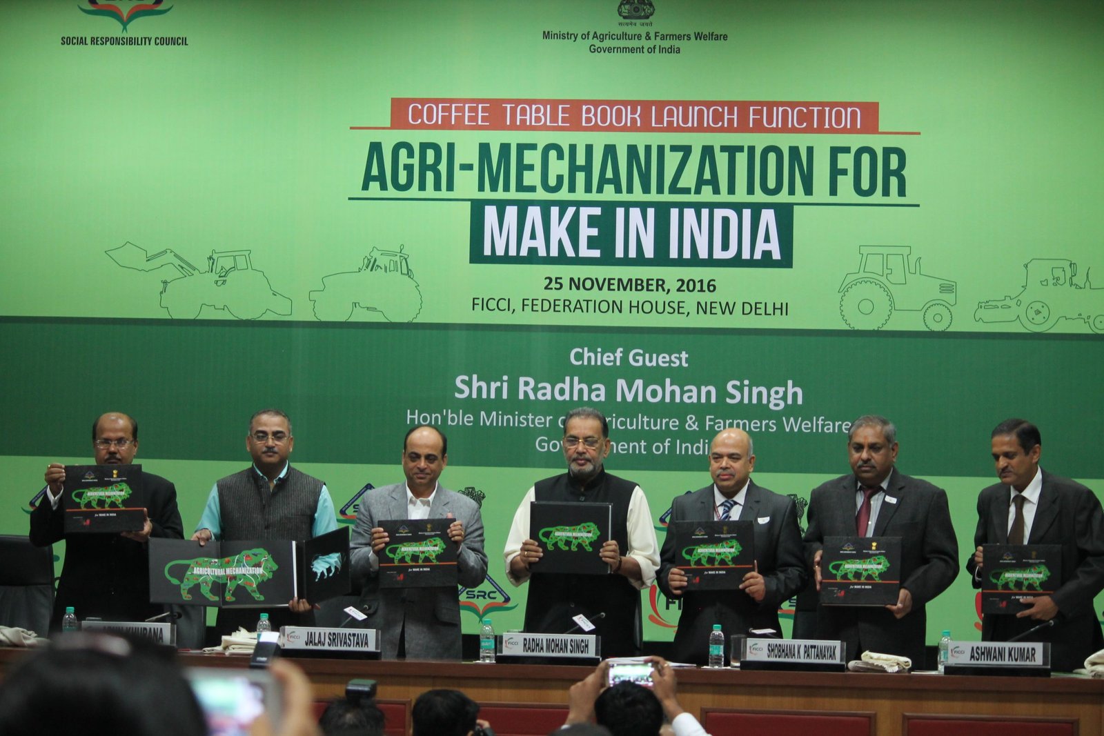 Agriculture Minister launches coffee table book on “Agri-Mechanization for Make in India”