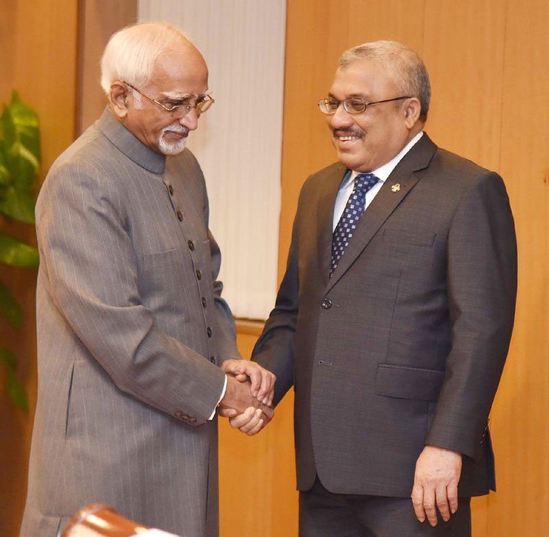 The Vice President of Maldives, Mr. Abdulla Jihad calling on the Vice President, ..