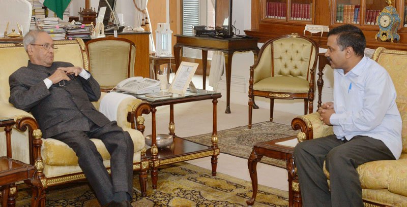 The Chief Minister of Delhi, Shri Arvind Kejriwal calling on the President, ..