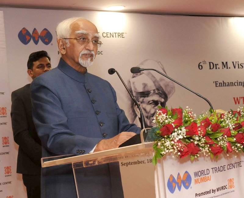 The Vice President, Shri M. Hamid Ansari delivering Dr. M. Visvesvaraya Memorial..