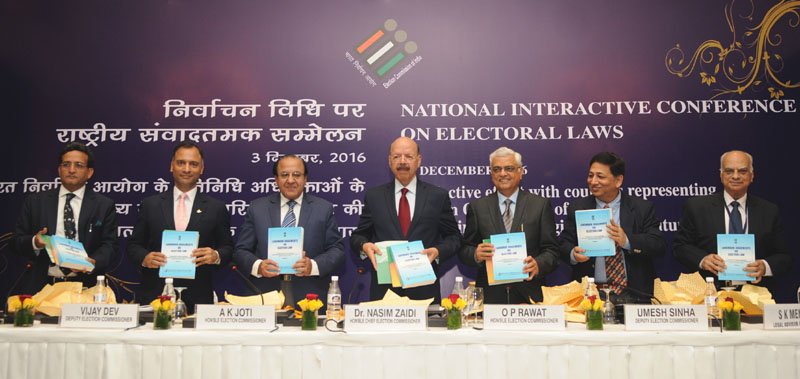 The Chief Election Commissioner, Dr. Nasim Zaidi along with the Election..