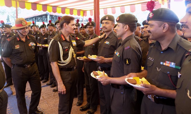 The Chief of Army Staff, General Dalbir Singh interacting with the troops, ..