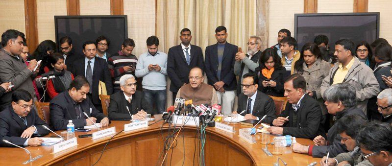 The Union Minister for Finance and Corporate Affairs, Shri Arun Jaitley briefing..