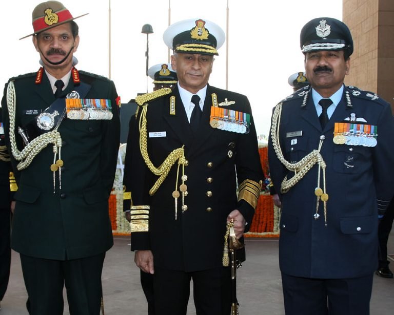The Chief of Naval Staff, Admiral Sunil Lanba along with the Chief of Army Staff,..