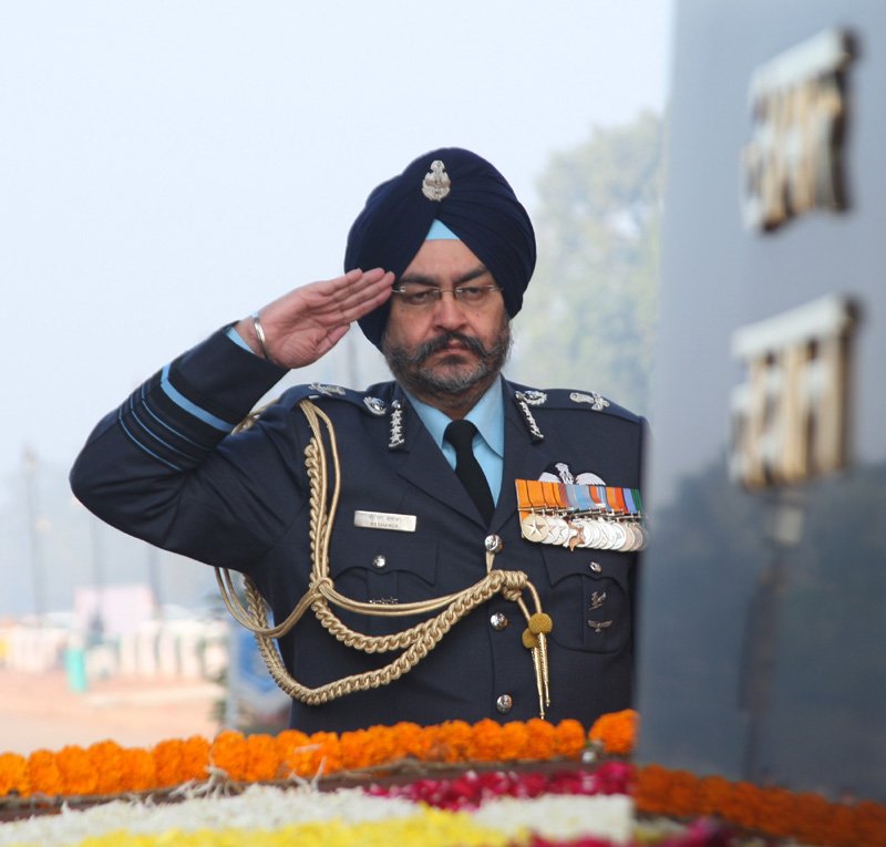 The Chief of the Air Staff, Air Chief Marshal B.S. Dhanoa paying ..
