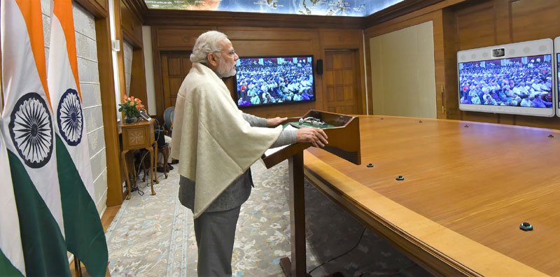 The Prime Minister, Shri Narendra Modi addressing the 47th Anniversary..